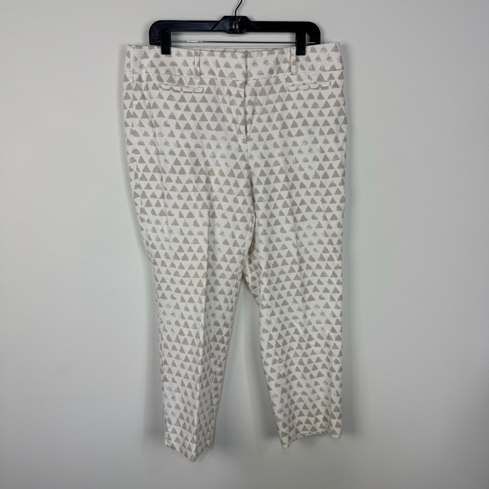 Loft Julie The Riviera Pant White Printed Chino Ankle & Cropped Trousers